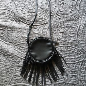Black fringe purse
